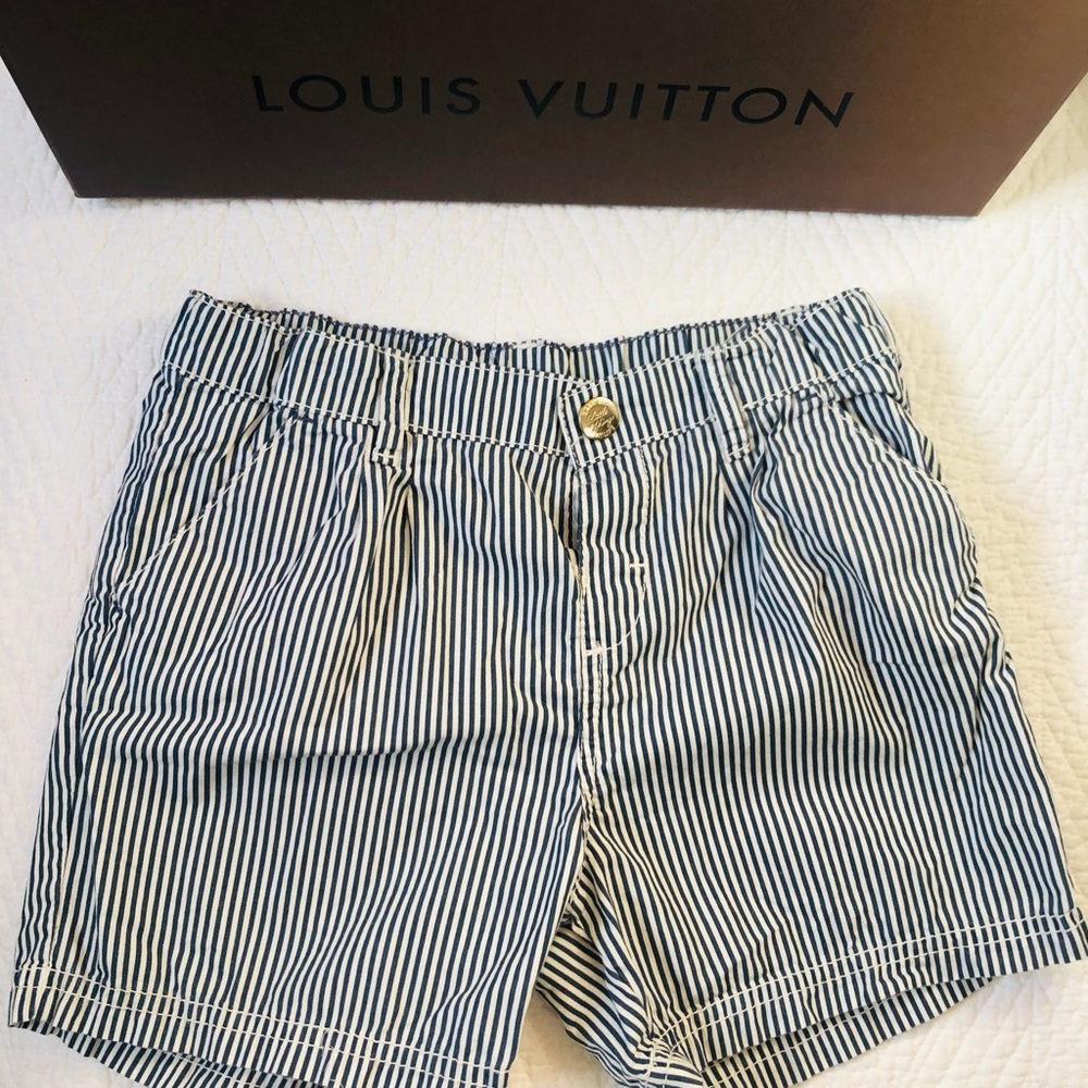 H&M Cotton Shorts- Dark Blue Stripes